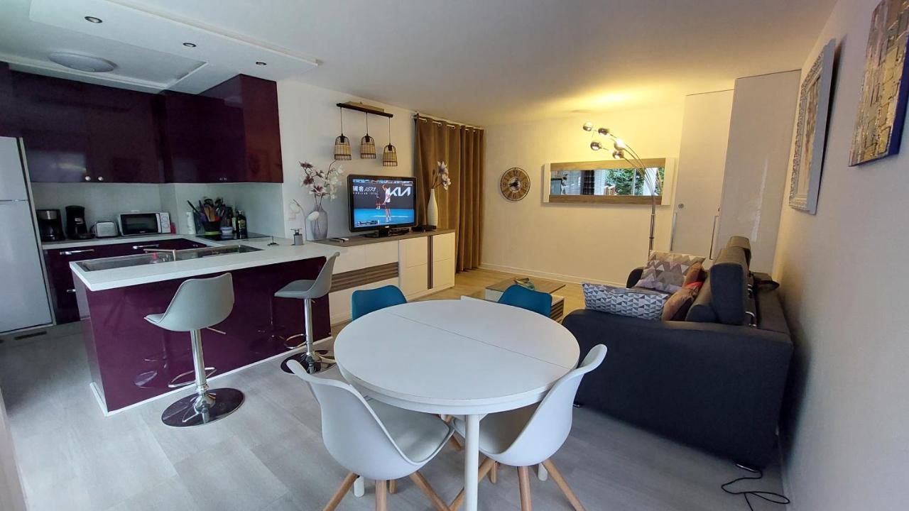 Charmant Appartement Residentiel Avec Terrasse, Jardin Privatif Et Piscine A Cannes 戛纳 外观 照片